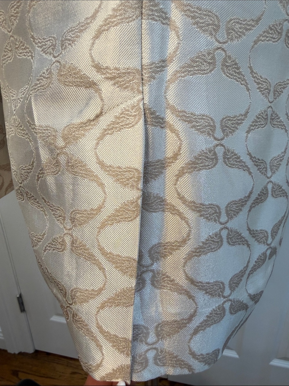 Zadig & Voltaire Vicka Jacquard Wings Blazer Cream Gold Flop Packets US 8-10 - Picture 8 of 16